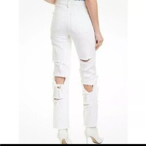 NWT Alice+Olivia High Rise Genevieve Vintage Sugar Extrime Distressed GF Jea…